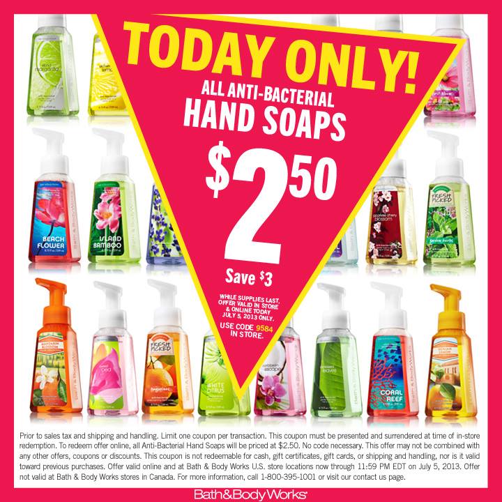 does bath and body works hand soap have antibacterial