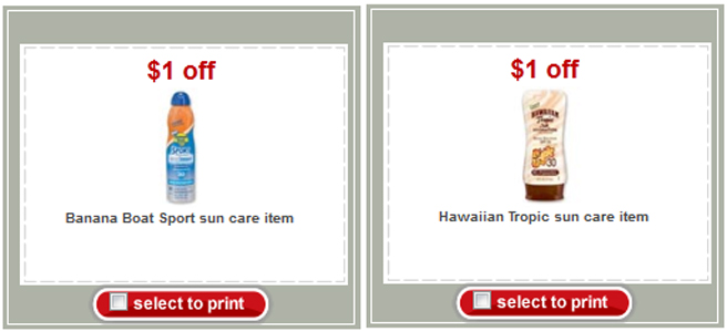 Hawaiian tropic sunscreen coupons