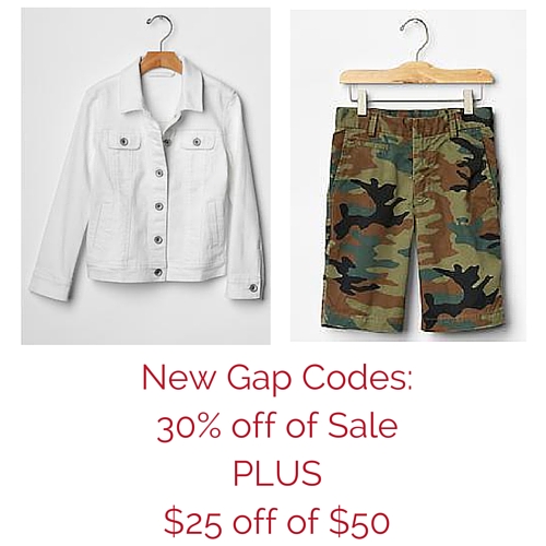 Gap Codes to Stack: 30% off of Sale PLUS 25 off of 50 ...