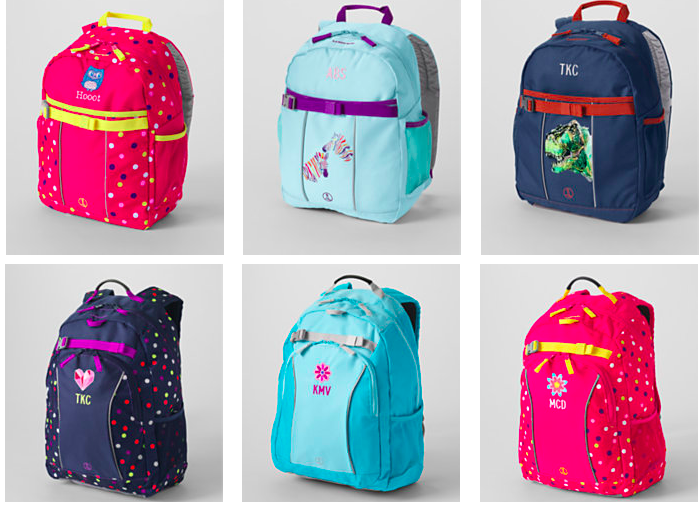 lands end custom backpacks