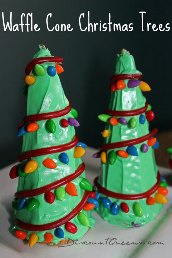 52 Weeks of Pinterest Week 46 Waffle Cone Christmas Trees