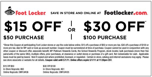  15 50 Or 30 100 Foot Locker Purchase Coupon DiscountQueens