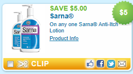 $5.00/1 Sarna Lotion Coupon | DiscountQueens.com