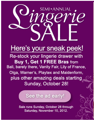 Fred Meyer Semi Annual Lingerie Sale! | DiscountQueens.com